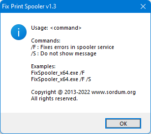 Fix Print Spooler Cmd Paramaters