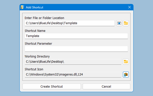 Add shortcut optipns